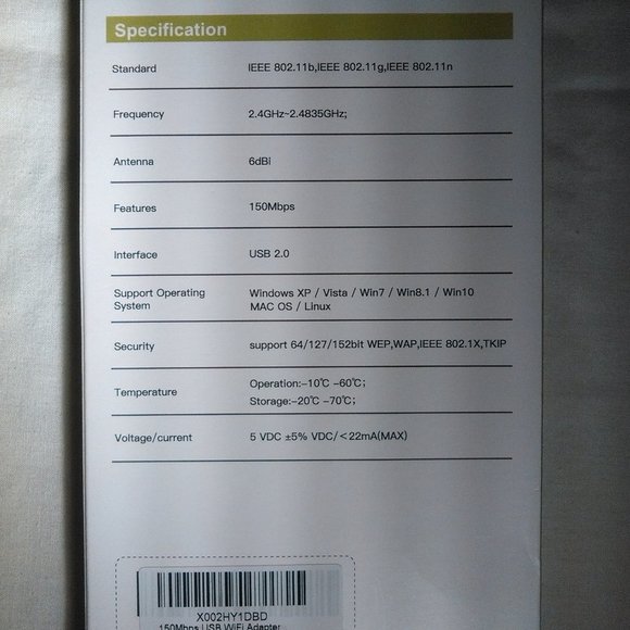 EDUP 150 Mbps Wireless USB Adapter 2.4GHz 802.11n; Model: EP-MS8551-Last ONE - Picture 3 of 8